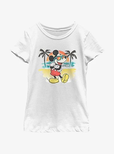 Disney Mickey Mouse Airbrushed Summer Youth Girls T-Shirt