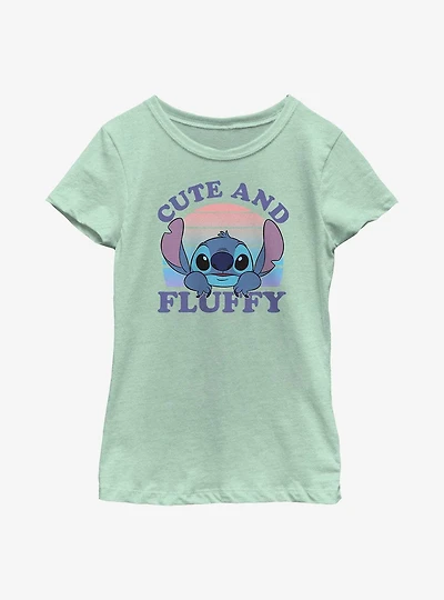 Disney Lilo And Stitch Cute Fluffy Youth Girls T-Shirt