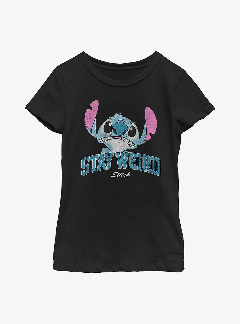 Disney Lilo & Stitch Stay Weird Youth Girls T-Shirt