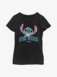 Disney Lilo & Stitch Stay Weird Youth Girls T-Shirt