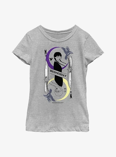 Wednesday Tarot Card Balance Youth Girls T-Shirt