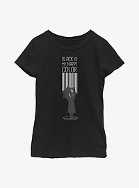 Wednesday Black Is My Happy Color Youth Girls T-Shirt