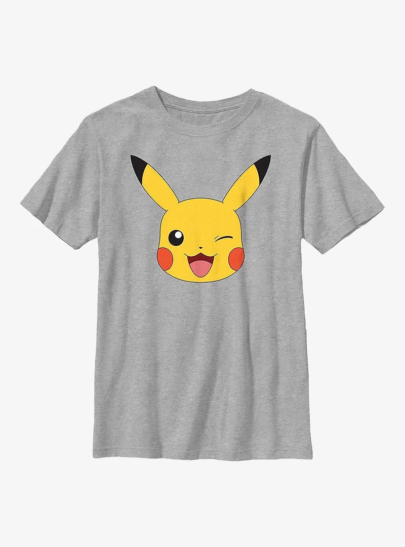 Pok?mon Pikachu Big Face Youth T-Shirt