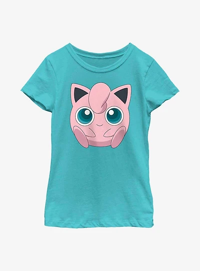 Pokemon Jigglypuff Face Youth Girls T-Shirt