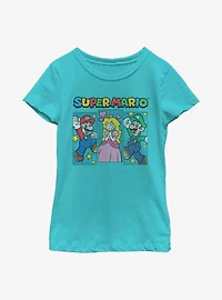 Nintendo Super Mario Triple Power Youth Girls T-Shirt