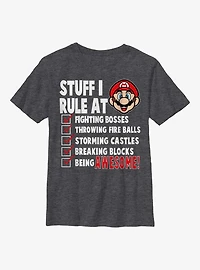 Nintendo Super Mario Stuff I Rule At Youth T-Shirt