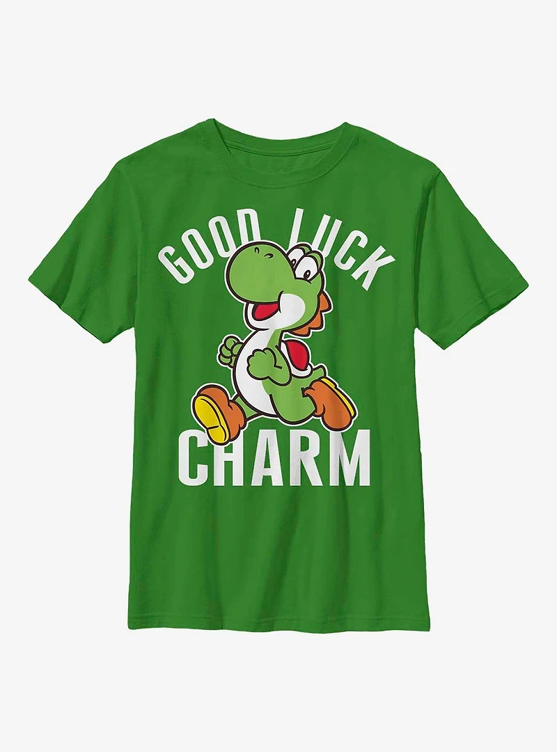 Nintendo Super Mario Good Luck Charm Yoshi Youth T-Shirt