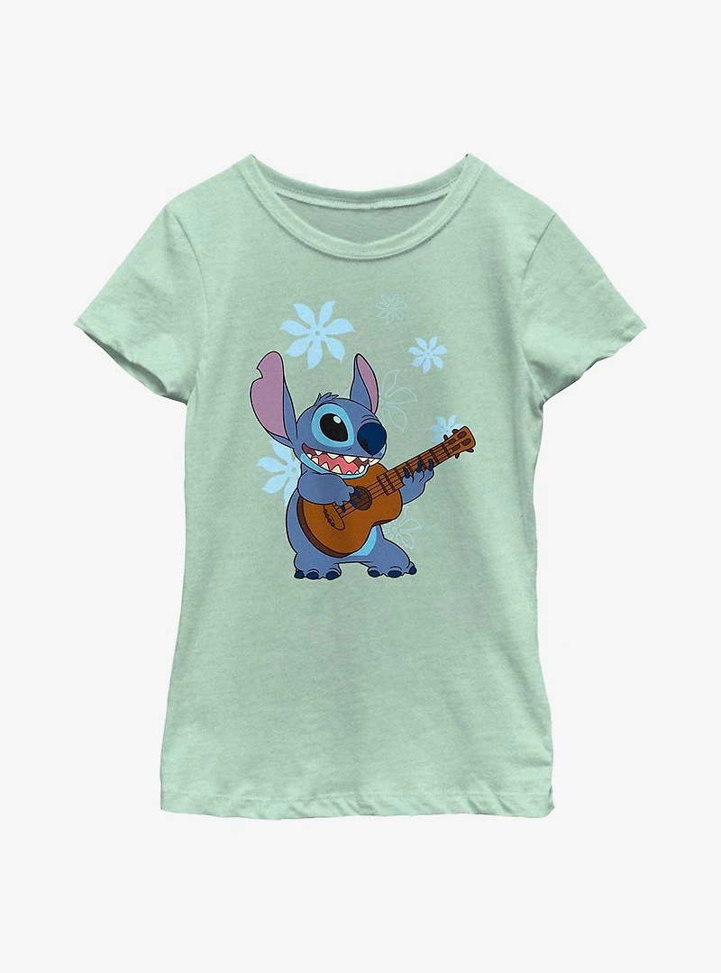 Disney Lilo And Stitch Flowers Youth Girls T-Shirt