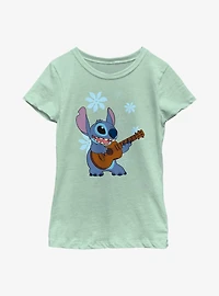 Disney Lilo And Stitch Flowers Youth Girls T-Shirt