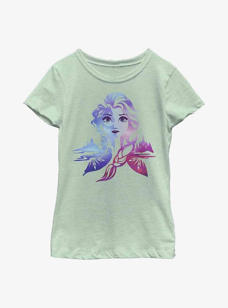 Disney Frozen 2 Elsa Seasons Flutter Sleeve Youth Girls T-Shirt