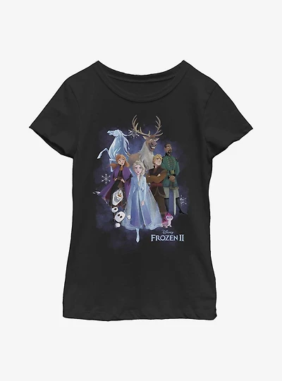 Disney Frozen 2 Group Cloud Youth Girls T-Shirt