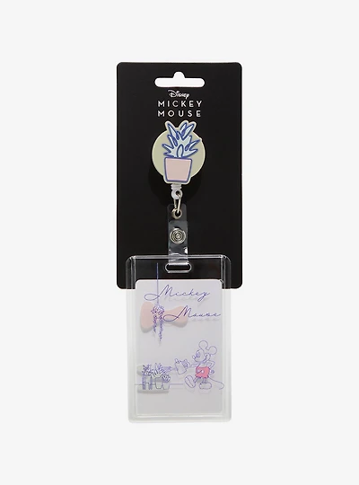 Disney Mickey Mouse Succulent Retractable Lanyard — BoxLunch Exclusive