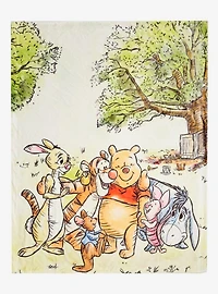 Disney Winnie the Pooh Group Portrait Sherpa Throw
