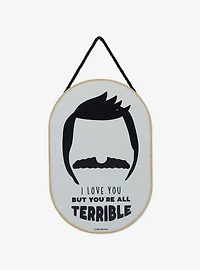 Bob's Burgers I Love You but You're All Terrible Hanging Wood Wall Decor