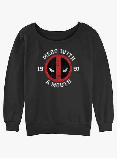 Marvel Deadpool Merc With A Mouth Womens Slouchy Sweatshirt