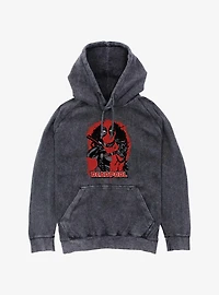 Marvel Deadpool Painted Merc Mineral Wash Hoodie