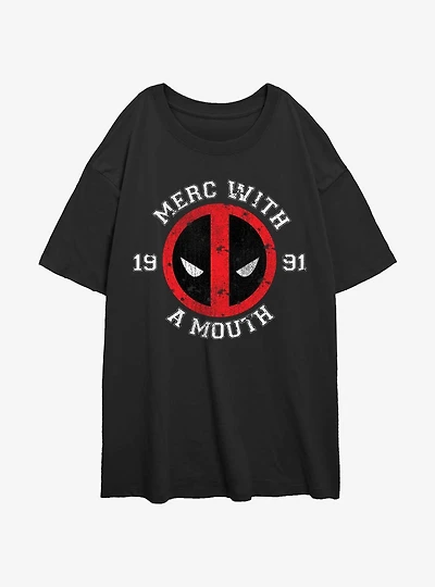 Marvel Deadpool Merc With A Mouth Womens Oversized T-Shirt