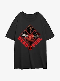 Marvel Deadpool Dead Gang Womens Oversized T-Shirt