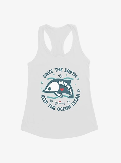 Skelanimals Dolphie Keep The Ocean Clean Womens Tank Top