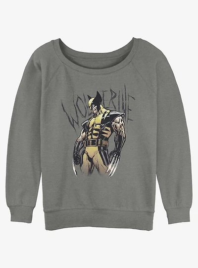 Wolverine Claws Ready Womens Slouchy Sweatshirt