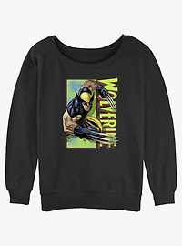 Wolverine Attack Panel Womens Slouchy Sweatshirt