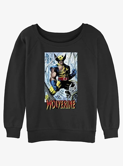 Wolverine Discipline 22 From Then Til Now Trading Card Womens Slouchy Sweatshirt
