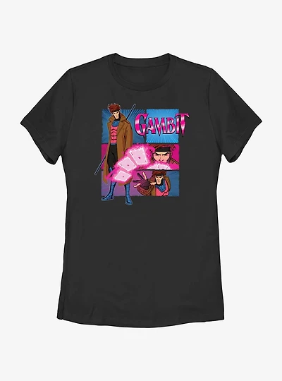 Marvel X-Men '97 Gambit Cards Womens T-Shirt