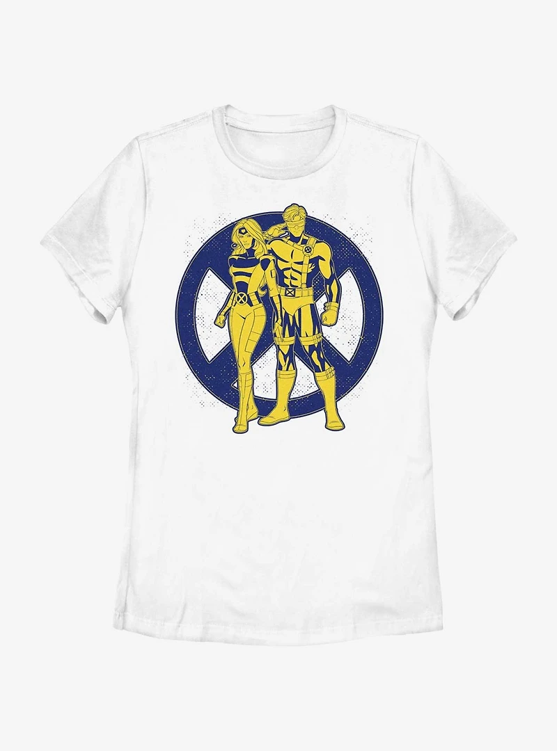 Marvel X-Men '97 Jean Grey And Cyclops Team Womens T-Shirt