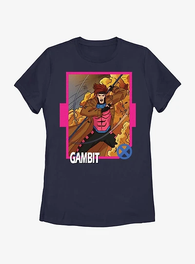 Marvel X-Men '97 Gambit Card Womens T-Shirt