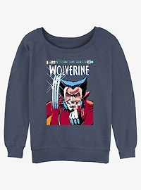 Wolverine 1st Issue Comic Cover Womens Slouchy Sweatshirt