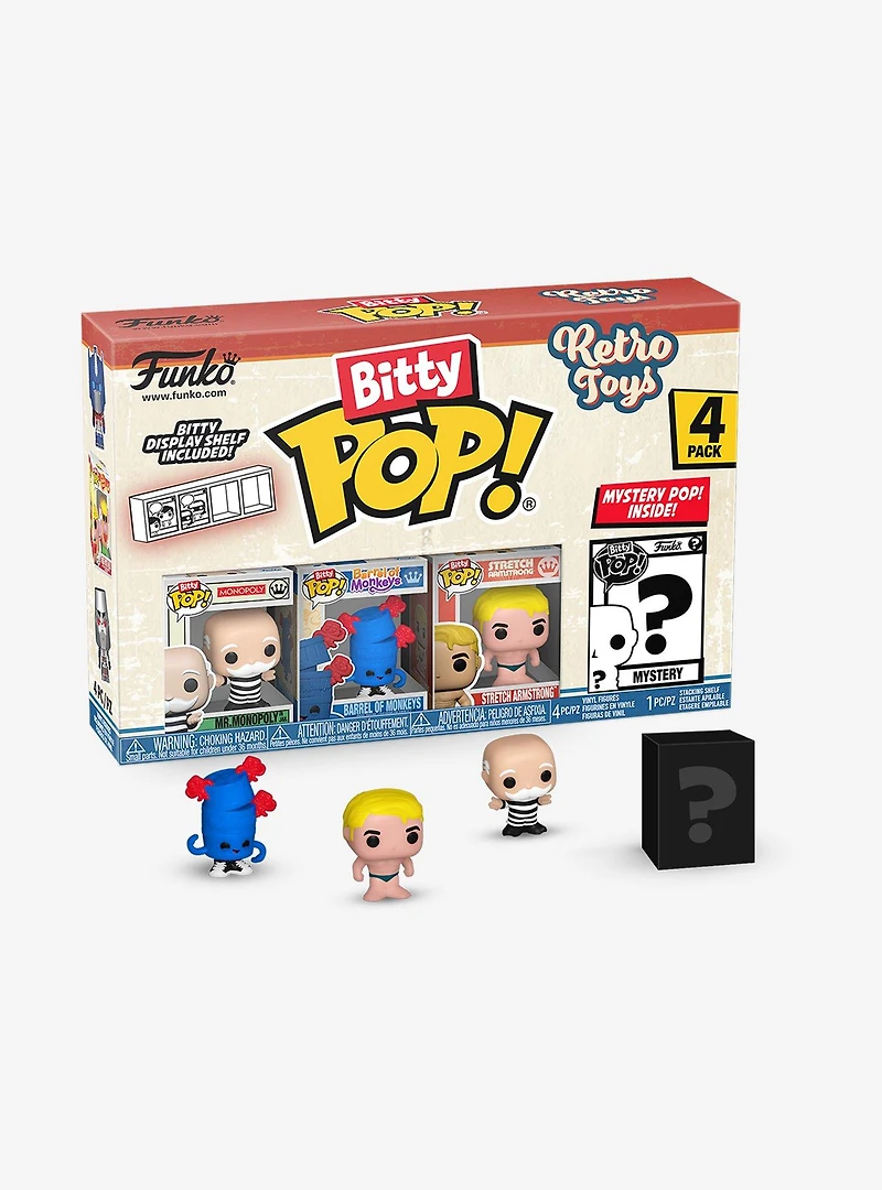 Funko Bitty Pop! Retro Toys Mr. Monopoly & Friends Blind Box Mini Vinyl Figure Set