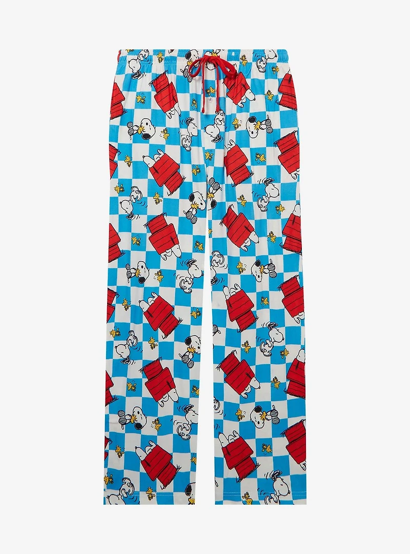 Peanuts Snoopy Checkered Allover Print Sleep Pants — BoxLunch Exclusive