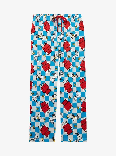 Peanuts Snoopy Checkered Allover Print Sleep Pants — BoxLunch Exclusive