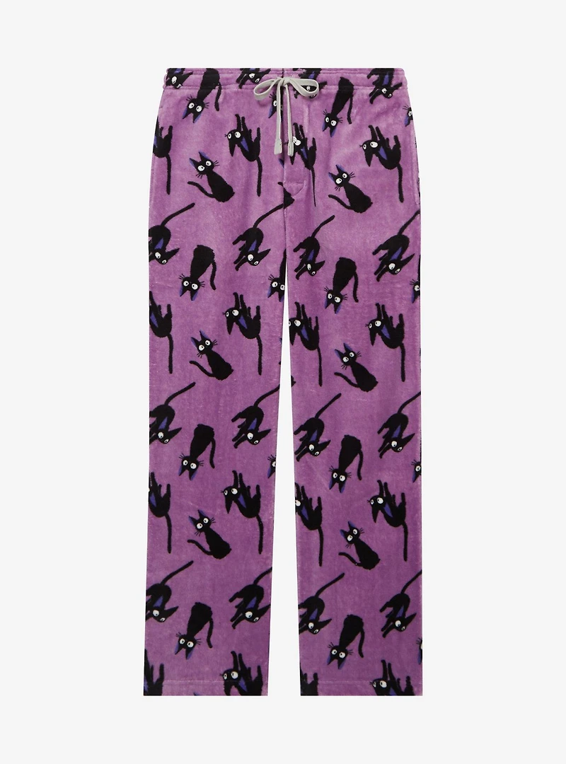 Studio Ghibli Kiki's Delivery Service Jiji Allover Print Plush Sleep Pants — BoxLunch Exclusive