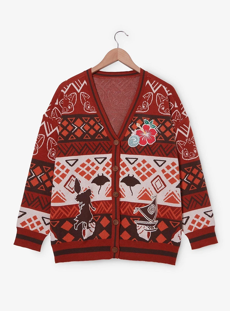 Disney Moana Icons Patterned Women's Plus Cardigan — BoxLunch Exclusive