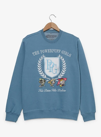 The Powerpuff Girls Paris Embroidered Women's Crewneck — BoxLunch Exclusive