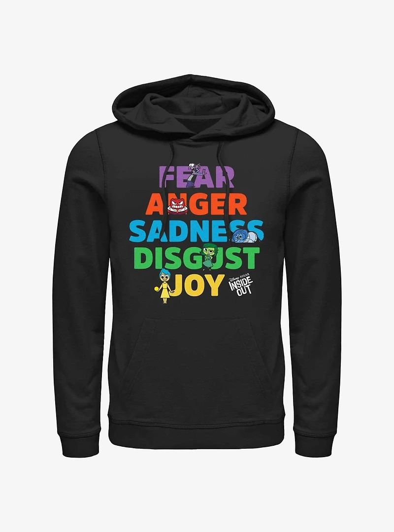 Disney Pixar Inside Out 2 All The Emotions Hoodie