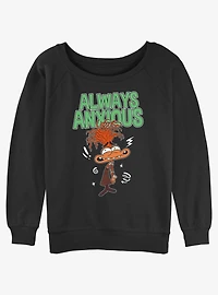 Disney Pixar Inside Out 2 Always Anxious Womens Slouchy Sweatshirt