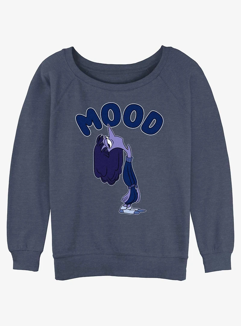 Disney Pixar Inside Out 2 Ennui Mood Womens Slouchy Sweatshirt