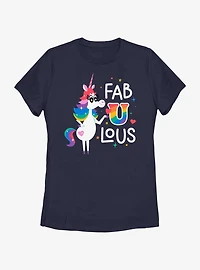 Disney Pixar Inside Out 2 Unicorn Fabulous Rainbow Womens T-Shirt