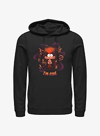 Disney Pixar Inside Out 2 Anxiety I Am Fine Hoodie