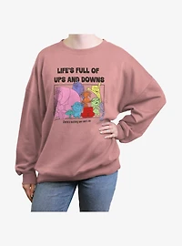 Disney Pixar Inside Out 2 Life's Full Of Ups And Downs Womens Oversized Sweatshirt