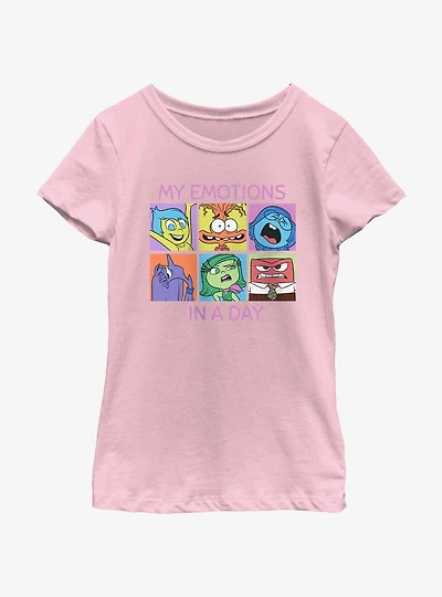 Disney Pixar Inside Out 2 My Emotions A Day Girls Youth T-Shirt