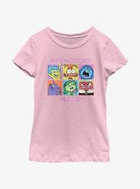 Disney Pixar Inside Out 2 My Emotions A Day Girls Youth T-Shirt
