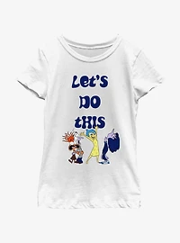 Disney Pixar Inside Out 2 Let's Do This Girls Youth T-Shirt