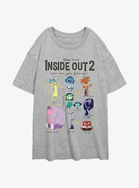 Disney Pixar Inside Out 2 Textbook Of Emotions Womens Oversized T-Shirt