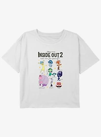 Disney Pixar Inside Out 2 Textbook Of Emotions Girls Boxy Crop T-Shirt