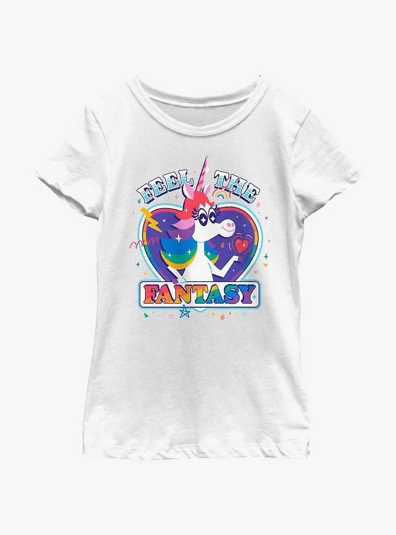 Disney Pixar Inside Out 2 Feel The Fantasy Unicorn Girls Youth T-Shirt