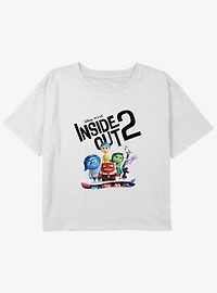 Disney Pixar Inside Out 2 Movie Poster Girls Boxy Crop T-Shirt