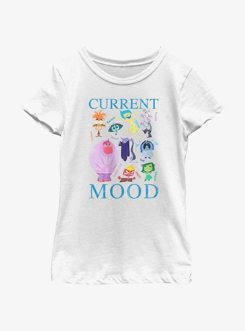 Disney Pixar Inside Out 2 Current Mood Girls Youth T-Shirt